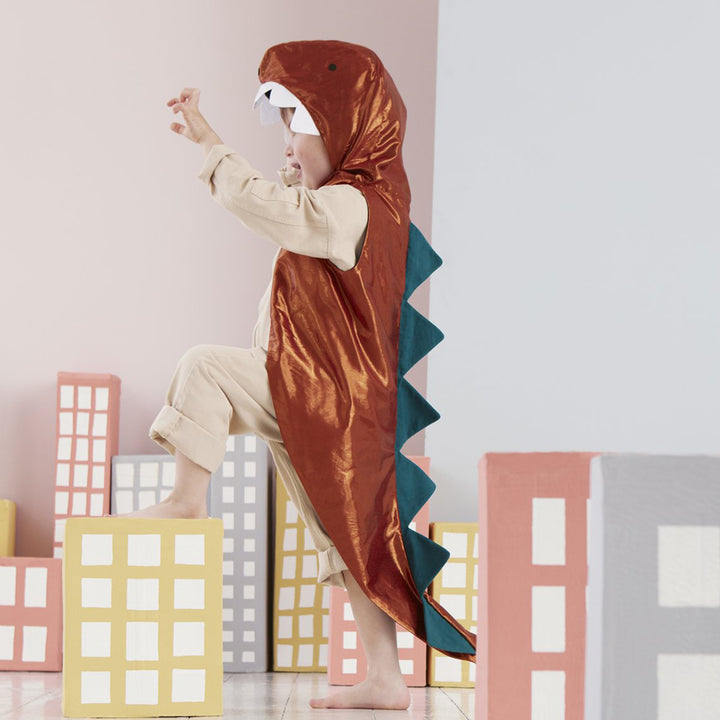 lifestyle_4, Meri Meri Dinosaur Dress-Up Kit Children's Pretend Play Costume metallic orange