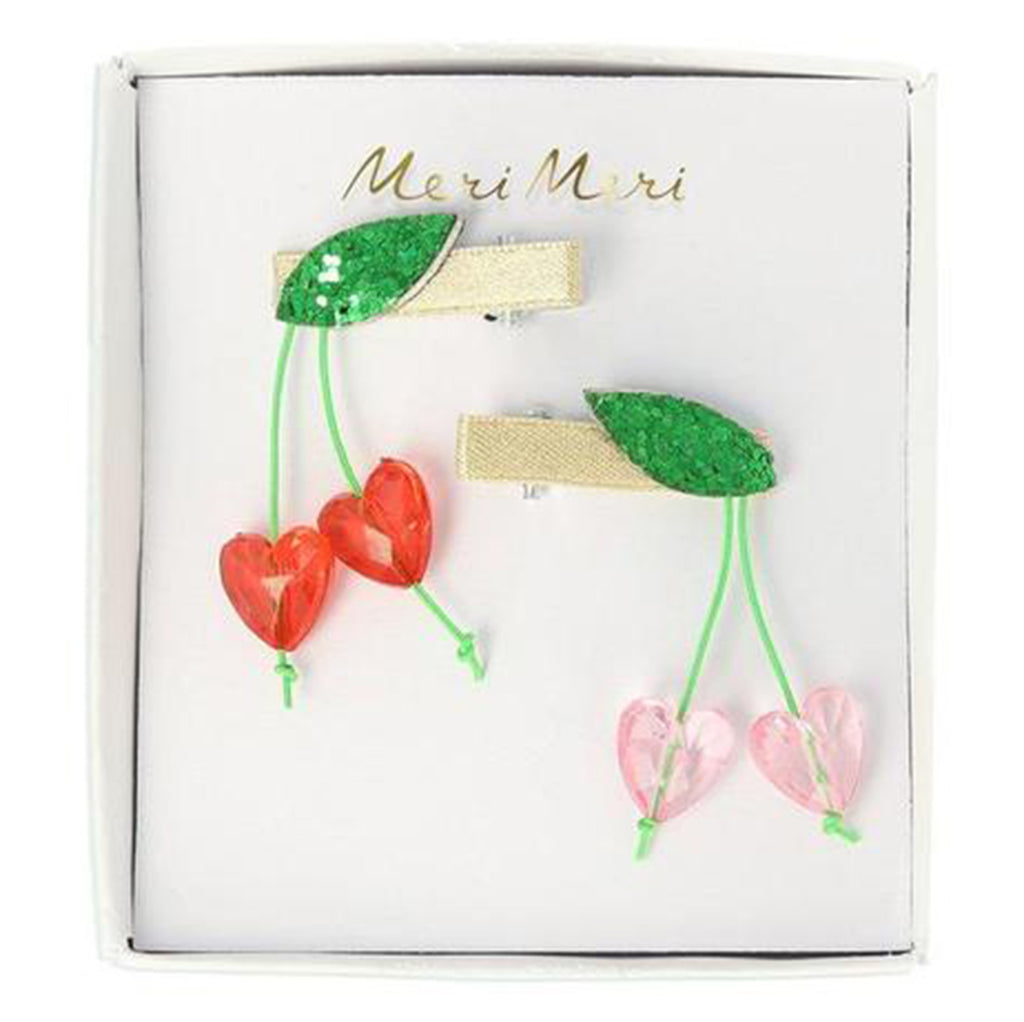 Meri Meri Children's Hair Clip Accessory cherry bead hearts