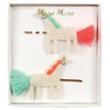 Meri Meri Children's Hair Slide Pin Accessory unicorn tails felt white 