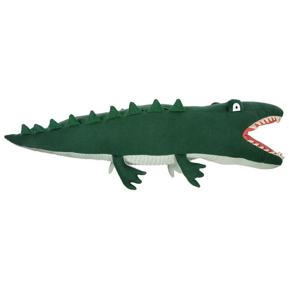Meri Meri Organic Cotton Knitted & Stitched Children's Animal Toys jeremy the crocodile green bumpy large 