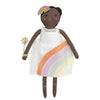 Meri Meri Fabric Doll Children's Classic Toy mia rainbow rainbow dress gold wand black hair 