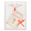 Meri Meri Children's Pendant Charm Necklace Accessory secret book pink glitter