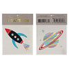 Meri Meri Temporary Tattoos for Children space ship planet