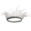 Meri Meri White Feather Crown Children's Pretend Play Costume Kit Set silver metalic band