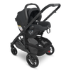 Uppababy Black MESA V2 Infant Car Seat on Cruz v2 Stroller