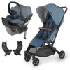 UPPAbaby Charlotte Blue MINU V2 Stroller and MESA MAX Infant Car Seat with Adapters