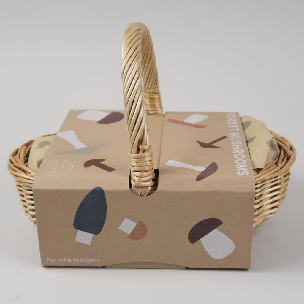 lifestyle_2, Moon Picnic Wooden Mushroom Basket Set Children's Pretend Play Toy