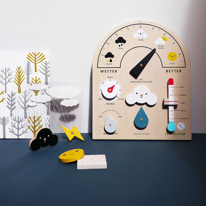lifestyle_3, Moon Picnic Weather Station Children's Educational Pretend Play Toy