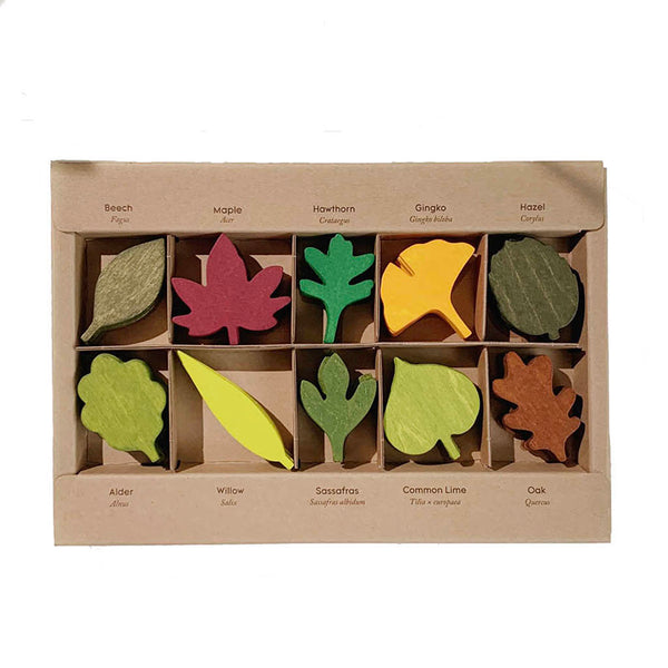 Moon Picnic Woodland Leaves Children's Wooden Toy Set