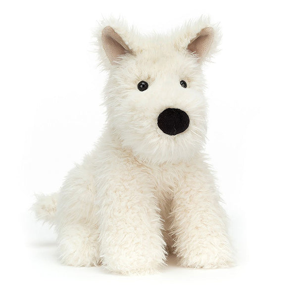 Jellycat Munro Scottie Dog Children's Plush Stuffed Animal Toy white