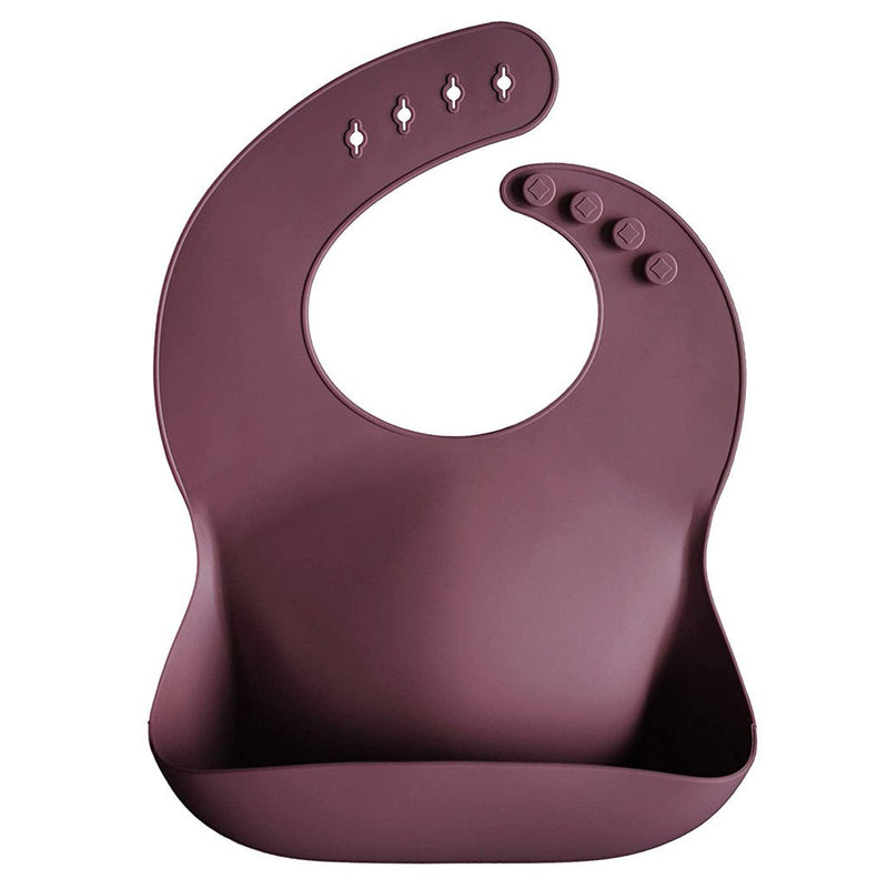 Mushie Dusty Rose Silicone Bib Soft comfortable Dusty Rose silicone bib perfect for mealtime