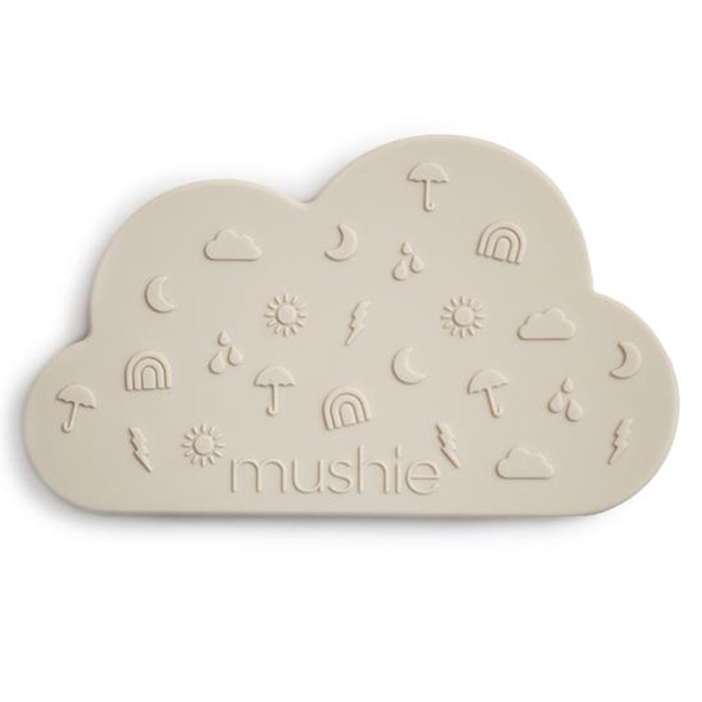 Back view of the cloud silicone teether in the shade shifting sand.