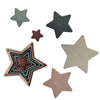 Multicolored muted Mushie Nesting Stars for early childhood development