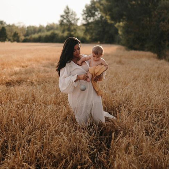 Mushie Pacifier Holder Case in Natural perfect for organizing and protecting your pacifiers