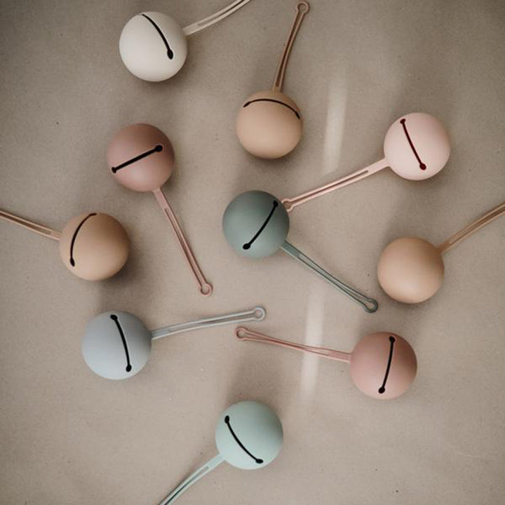 Mushie Silicone Pacifier Holder designed for durability and cleanliness