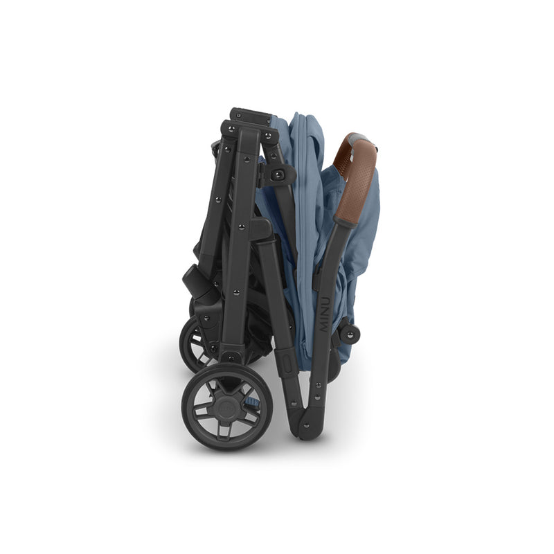 Minu V2 Stroller Folded in Blue by uppababy