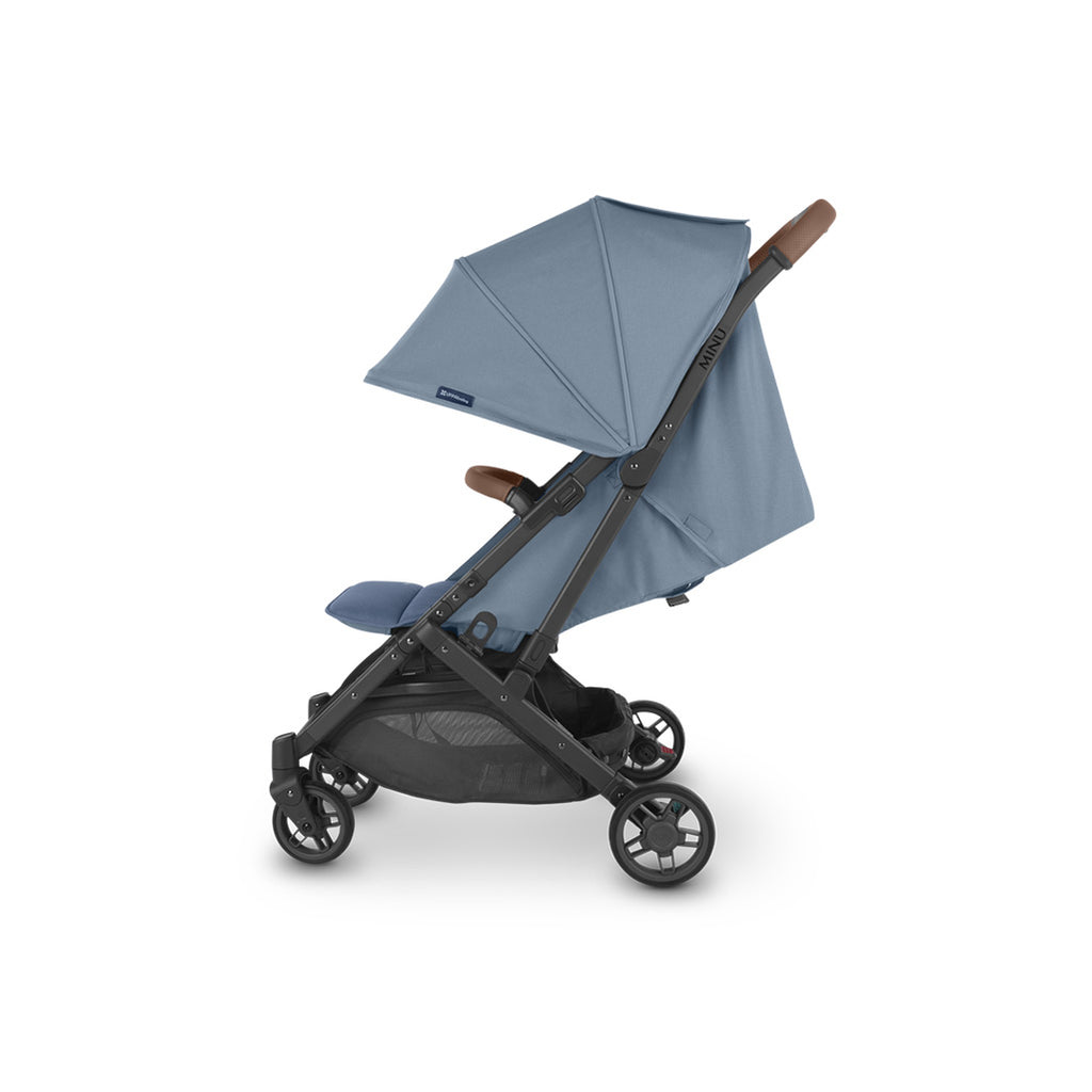 Side view of Uppababy stroller Minu V2 in Charlotte Blue