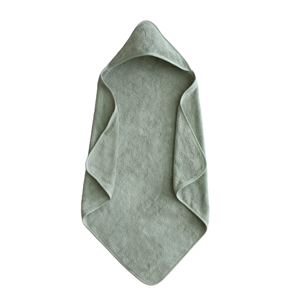 Mushie Baby Blue Hooded Towel providing comfort and warmth for your little one