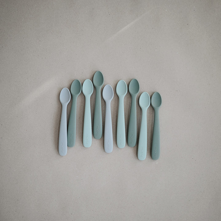 Mushie Silicone Spoons Spoon Set designed to make feeding time easier and more fun with safe and durable spoons