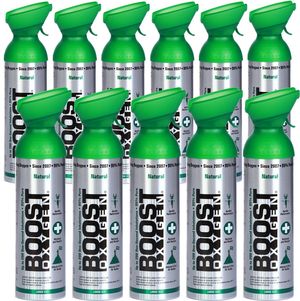 Boost Oxygen Natural 10 Liter Pure Oxygen Natural Respiratory Support 11 pack 