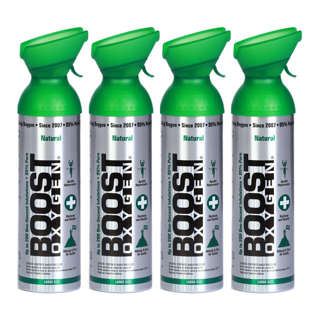 Boost Oxygen Natural 10 Liter Pure Oxygen Natural Respiratory Support 4 pack  