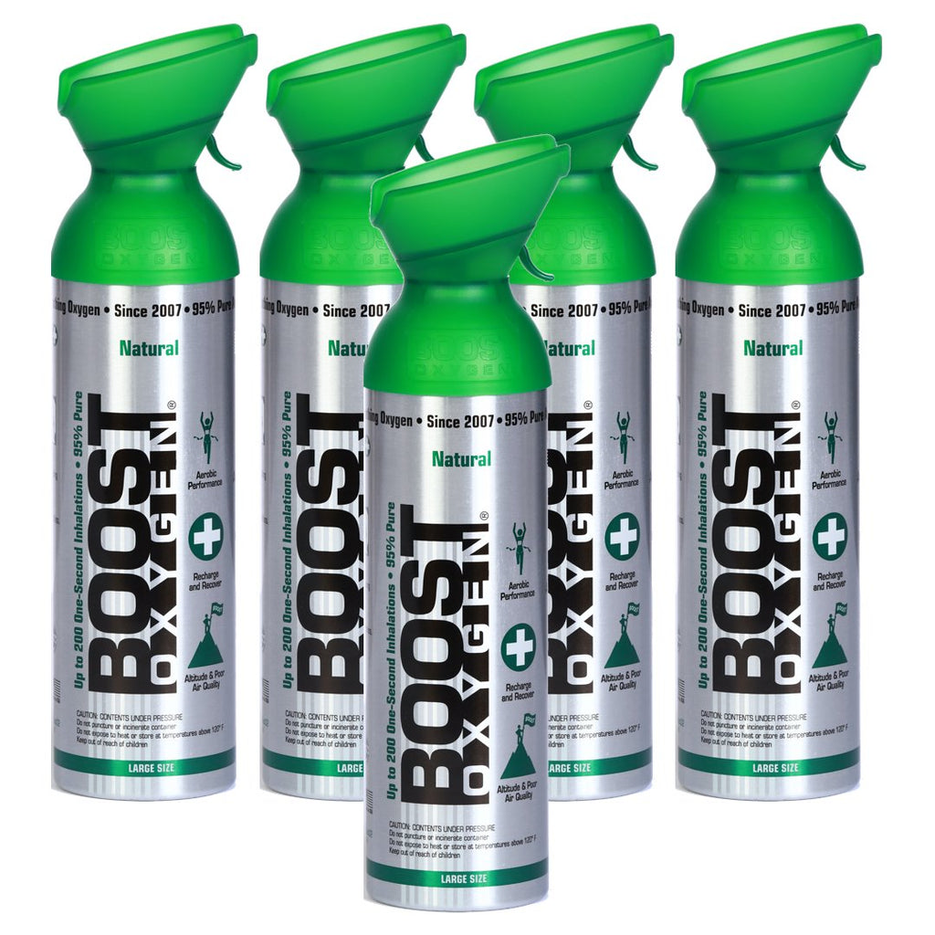 Boost Oxygen Natural 10 Liter Pure Oxygen Natural Respiratory Support 5 pack  