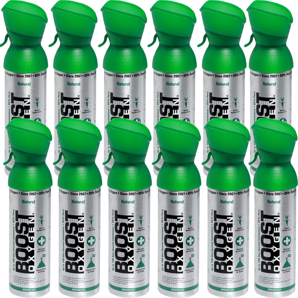 Boost Oxygen Natural 5 Liter Pure Oxygen Natural Respiratory Support 12 pack 