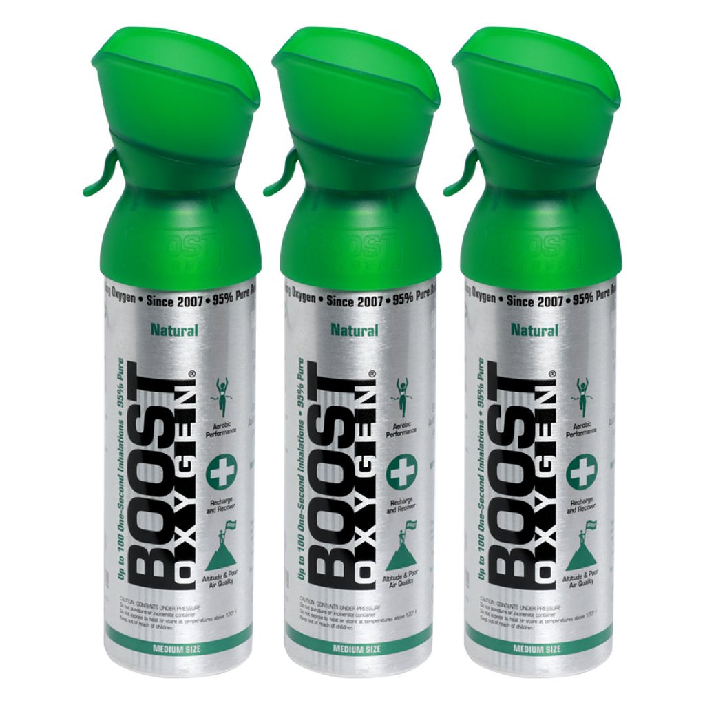 Boost Oxygen Natural 5 Liter Pure Oxygen Natural Respiratory Support 3 pack 