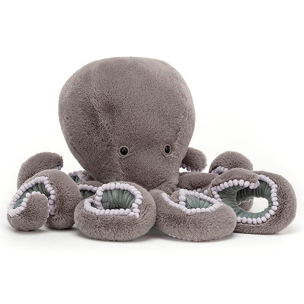 Jellycat Neo Octopus Ocean Life Plush Children's Stuffed Animal Toys light grey purple