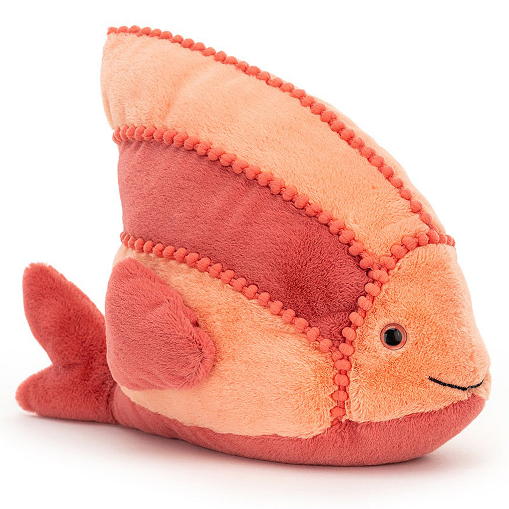 Jellycat Neo Fish Children's Stuffed Animal Toy bright orange red