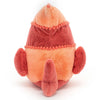lifestyle_2, Jellycat Neo Fish Children's Stuffed Animal Toy bright orange red back 