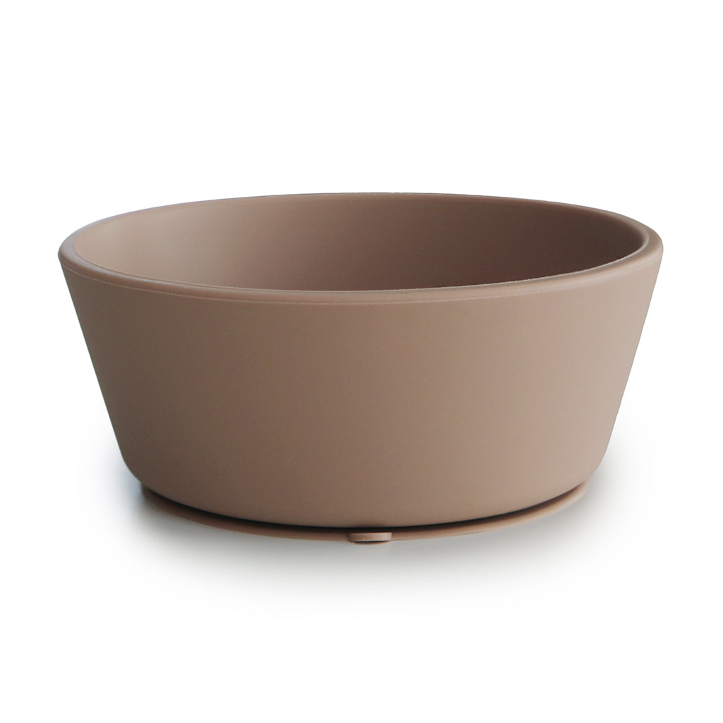 Mushie Baby Solid Food Bowl in Natural made with sustainable materials this bowl offers a natural look while keeping meals in place with a non-slip base