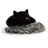 lifestyle_1, Jellycat Nestie Cat Children's Stuffed Animal Toy black salt & pepper tail