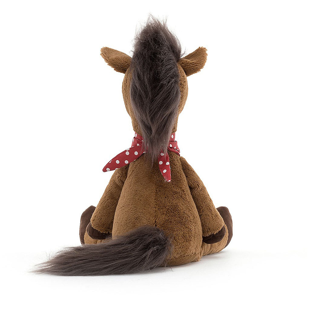 Jellycat Orson Horse Stuffed Animal Children's Toy. Back view.
