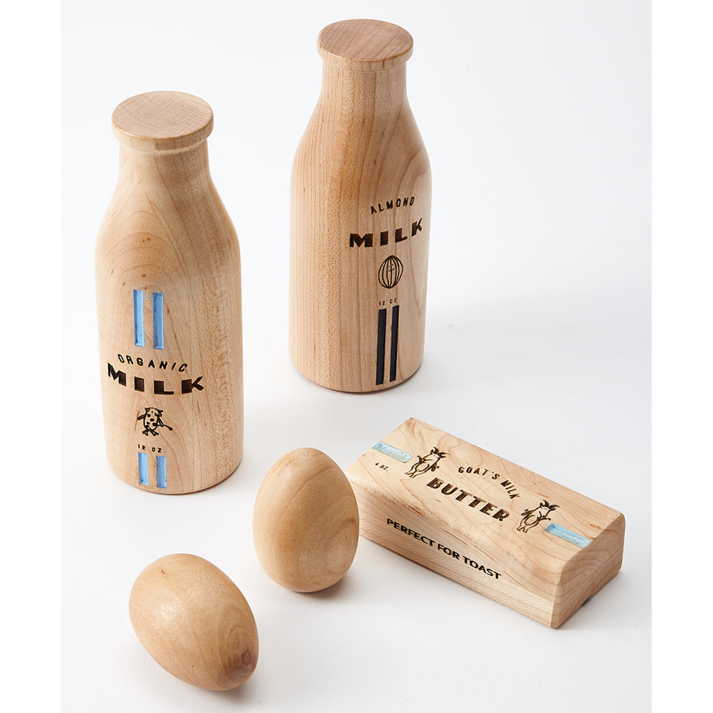 lifestyle_5, Milton & Goose Dairy Food Set Children's Wooden Pretend Play Toy
