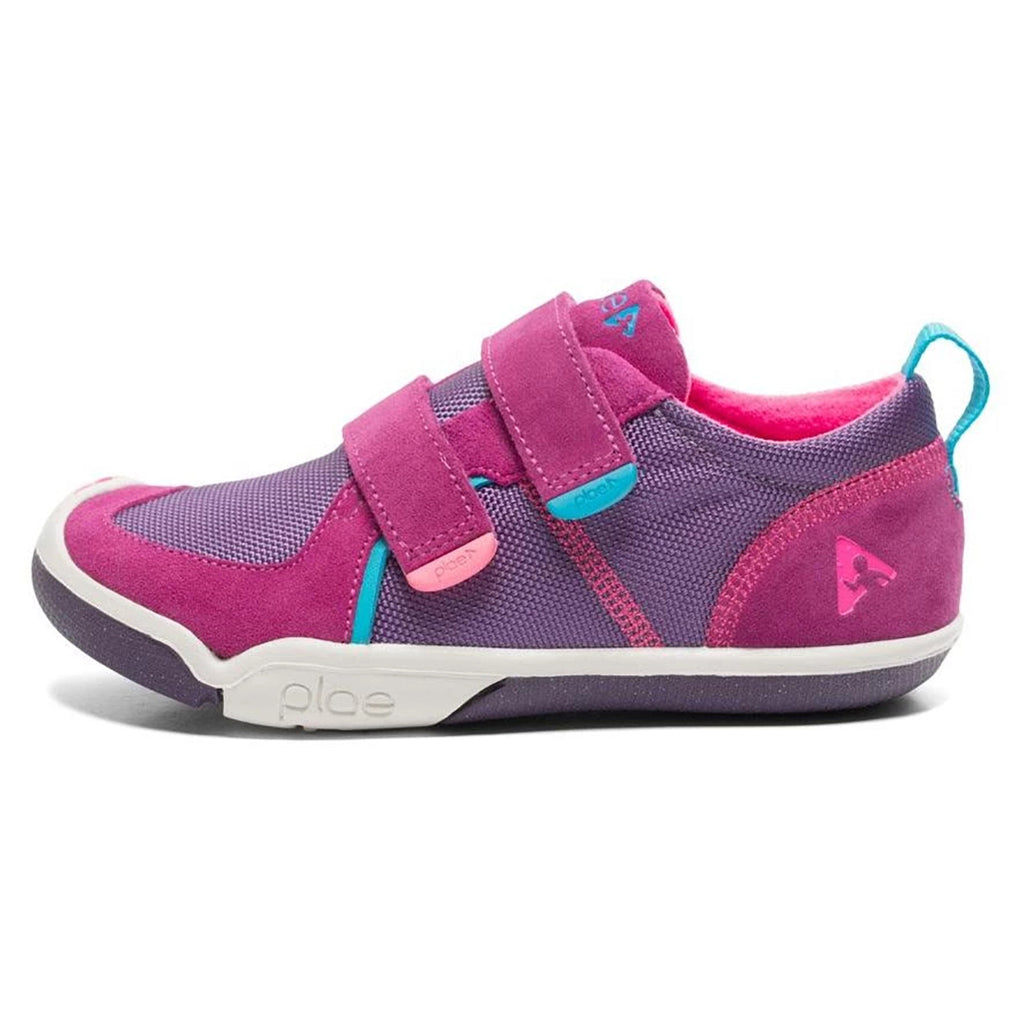 PLAE Ty Kids Sneaker Shoes velcro straps fuschia purple pink 