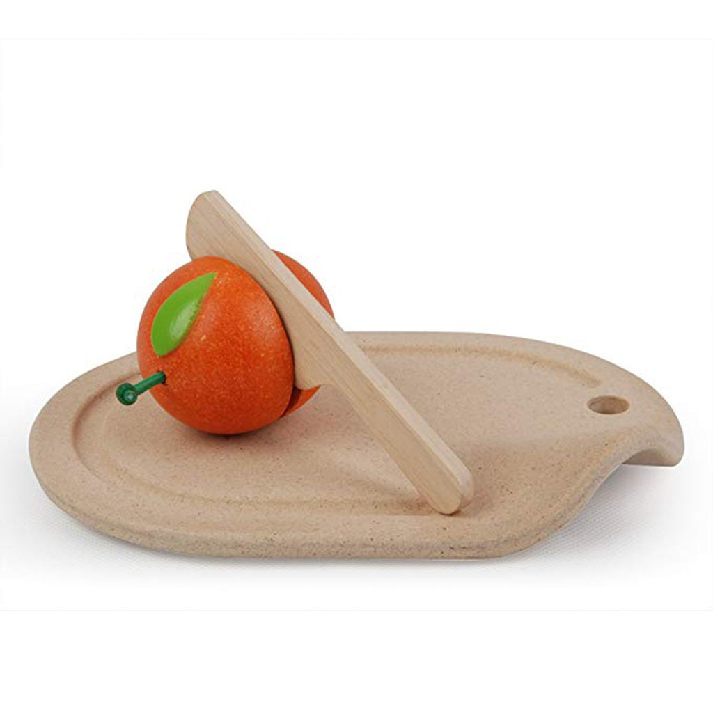 lifestyle_1, Plan Toys Assorted Wooden Pretend Play Food Fruit Set multicolored 5 fruit knife board