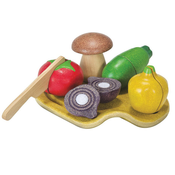 Plan Toys Assorted Wooden Pretend Play Food Vegetable Set multicolored 