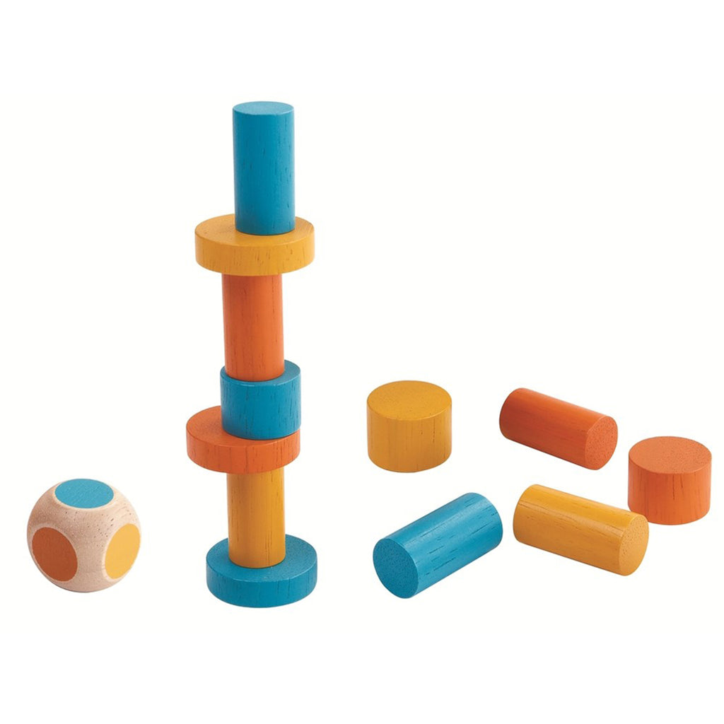 lifestyle_2, Plan Toys Children's Portable Mini Block Stacking Game Set multicolored