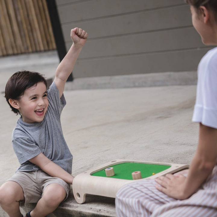 lifestyle_2, Plan Toys Kid's Family Fun Magnetic Board Game Set table hockey green 