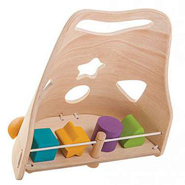 lifestyle_1, Plan Toys Infant Baby Wooden Owl Shape Sorter Toy multicolored animal