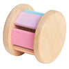Plan Toys Infant Baby Early Development Wooden Roller Rattle Push Toy pastel multicolored bright