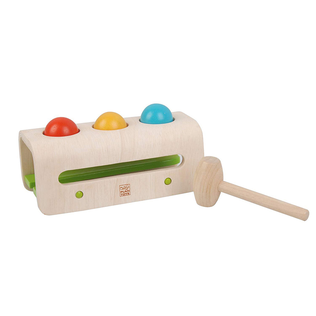 lifestyle_3, Plan Toys Children's Hammer Balls Activity Set multicolored red blue yellow 