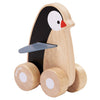 PlanToys Wooden Wheelie Push Children's Toy penguin black 