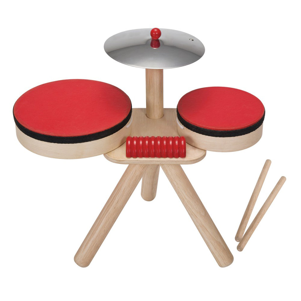 Plan Toys Children's Wooden Musical Band Set Toy red