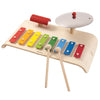 Plan Toys Children's Wooden Musical Set Instrument Toy multicolored rainbow cymbal guiro metal