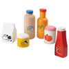 Plan Toys Food & Beverage Children's Pretend Play Kitchen Set drinks condiments