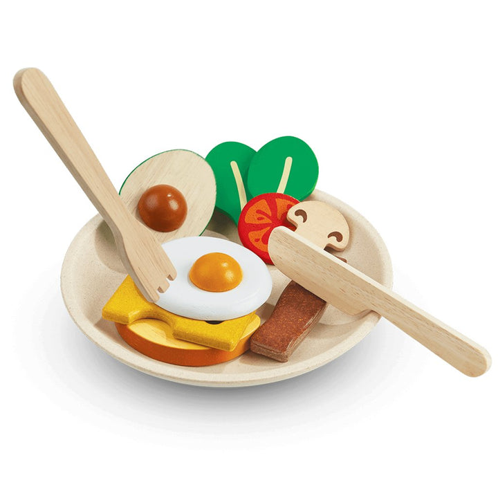 PlanToys play kitchen breakfast menu