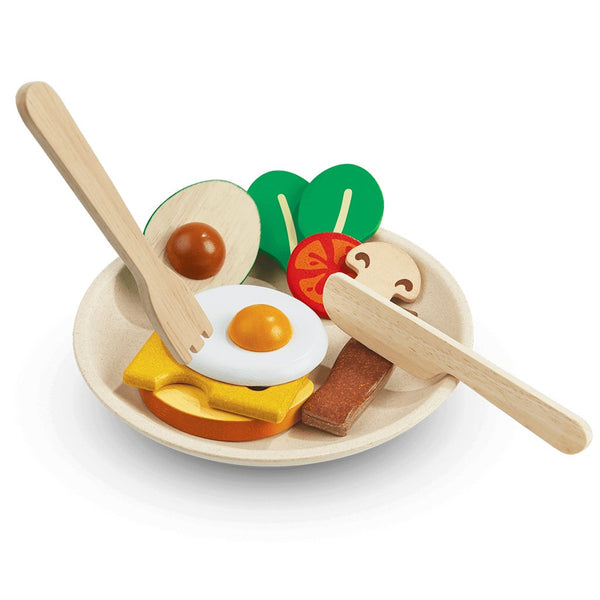 Plan Toys Breakfast Menu Children's Pretend Play Kitchen Food Toy multicolored assortment 