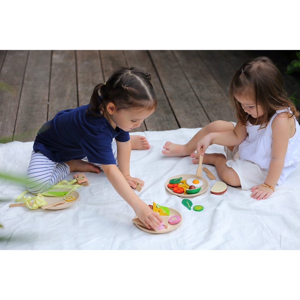lifestyle_5, Plan Toys Breakfast Menu Children's Pretend Play Kitchen Food Toy multicolored assortment 